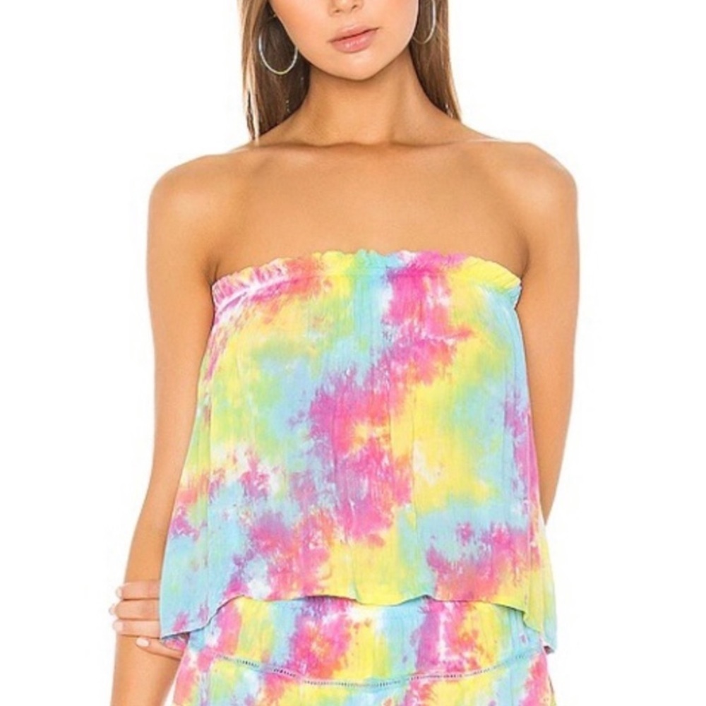 Tiare Hawaii float tube top rainbow tie dye
